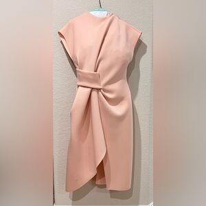 ASOS Asymmetrical Sheath Dress Scuba Material | Size 8 | Wedding Guest